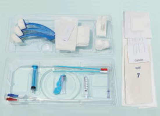 Compound packaging tray - Hemodialysis Catheter
