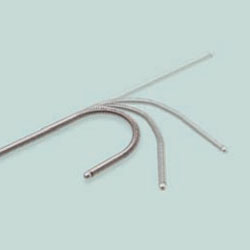 Nitinol or stainless steel guide wire