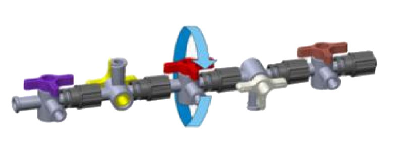 Scheme - Stopcock providing a 360 rotation