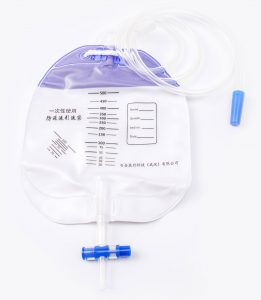 Disposable anti-reflux drainage bag